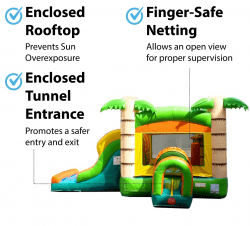 inflatable bounce house with slide kids dual lane tropical graphic2.jpg 1699729791 307 Bounce House